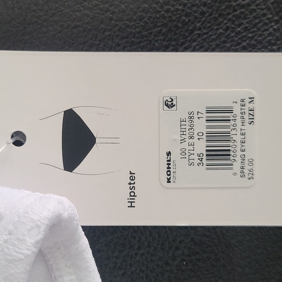 SO Swim Hipster Bottom   Size M (Junior)  White Eyelet.   NWT - Picture 5 of 6